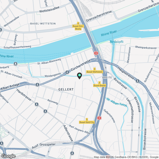 Luxuriöse 3.5-Zimmerwohnung im Gellert - Karte