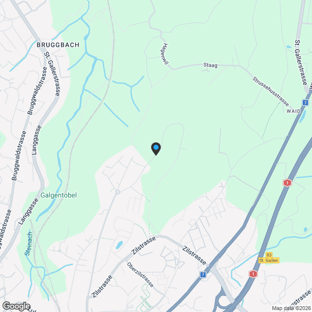 Guggeien Park - Höchster Strasse, St. Gallen - Karte