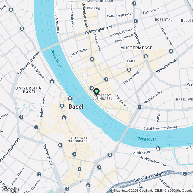 Erstbezug in eine Charmante 3-Zimmer- Wohnung/ Einfamilienhaus an der Rheingasse 25, 4058 Basel - Karte
