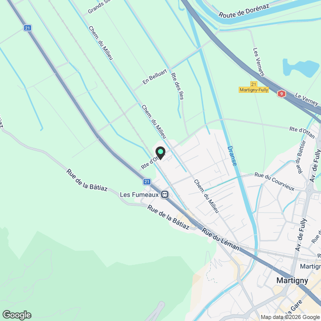 Charmantes Dachwohnung mit 3.5 Zimmern in Martigny – Neu und hell - Karte