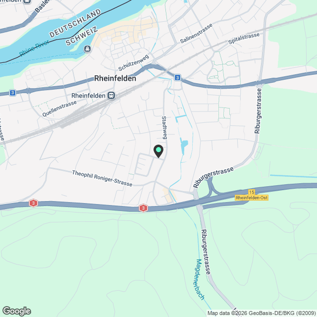Helle 3.5-Zimmer-Wohnung mit grossem Balkon nahe Altstadt & Rhein - Karte