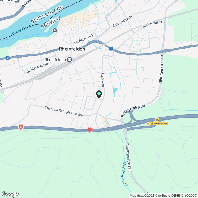 Attraktive 5½-Zimmer-Wohnung mit 170 m² an Toplage in Rheinfelden - Karte