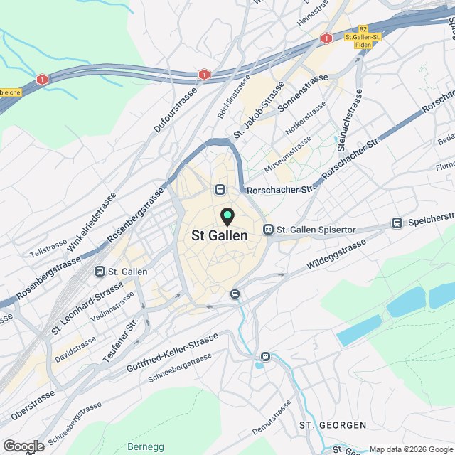 Exklusive Erstvermietung nach Sanierung in der Altstadt St. Gallen - Karte