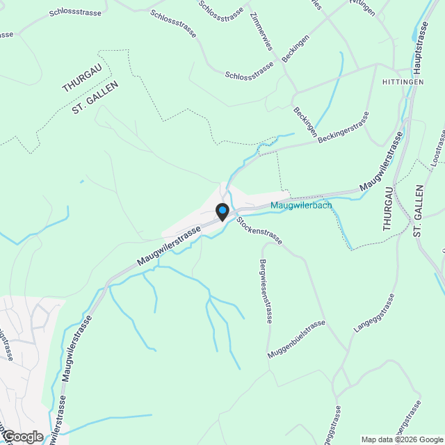 Zu verkaufen 3½ Zi.-Whg., an der Maugwilerstrasse 40 in 9552 Maugwil bei Bronschhofen /103 m2 Wohnfläche, naturverbundene Lage  /Steuerfuss 9500 Wil ! - Karte