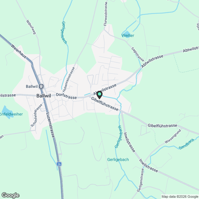 Exklusive 4½-Zimmer-Neubau-Gartenwohnung mit Wintergarten und grossem Garten in Ballwil - Karte