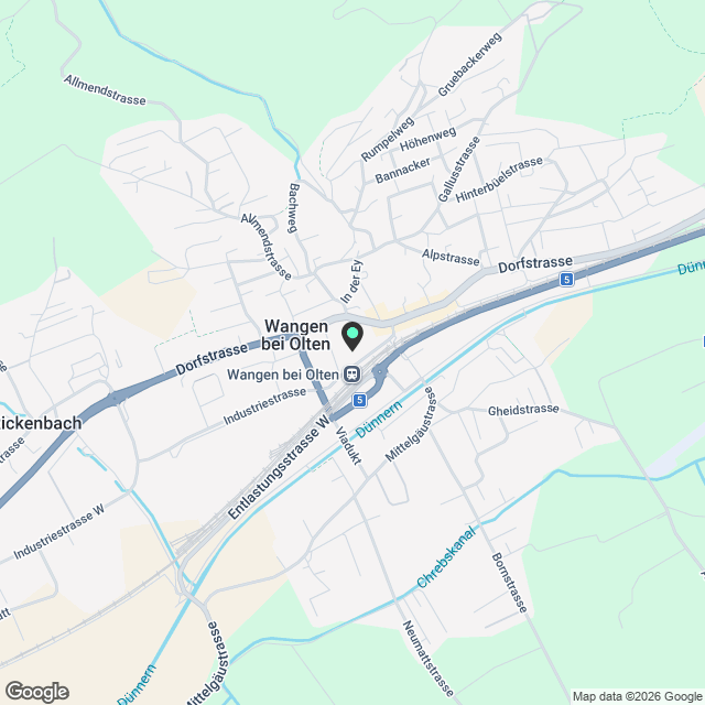 3 ½ Zimmer-Wohnung in Wangen bei Olten mieten - Karte