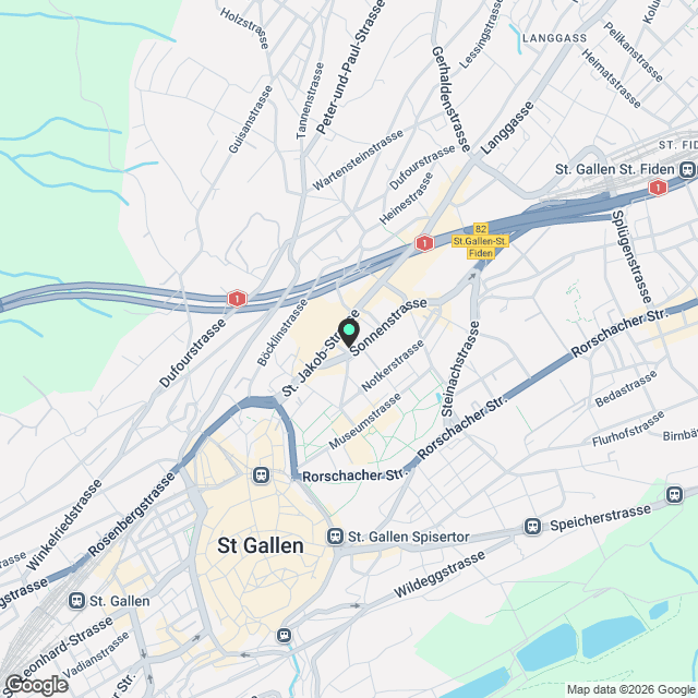 Modernes Wohnen im Herzen von St. Gallen - Karte