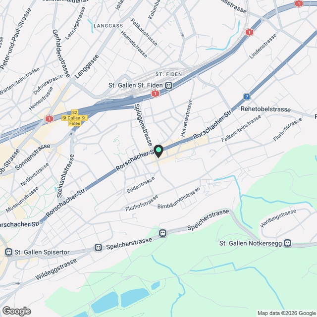Wohnen in St. Gallen  urban, lebendig, perfekt angebunden! - Karte