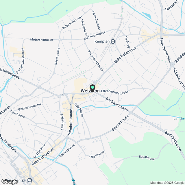 Wohnen im Zentrum von Wetzikon - Karte