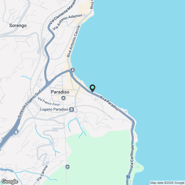 Luminoso appartamento di 2.5 locali con vista lago a Paradiso - Karte