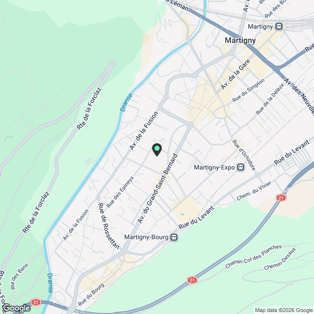 2.5 pces au 2ème étage - Rue des Epineys 11D à Martigny - Karte