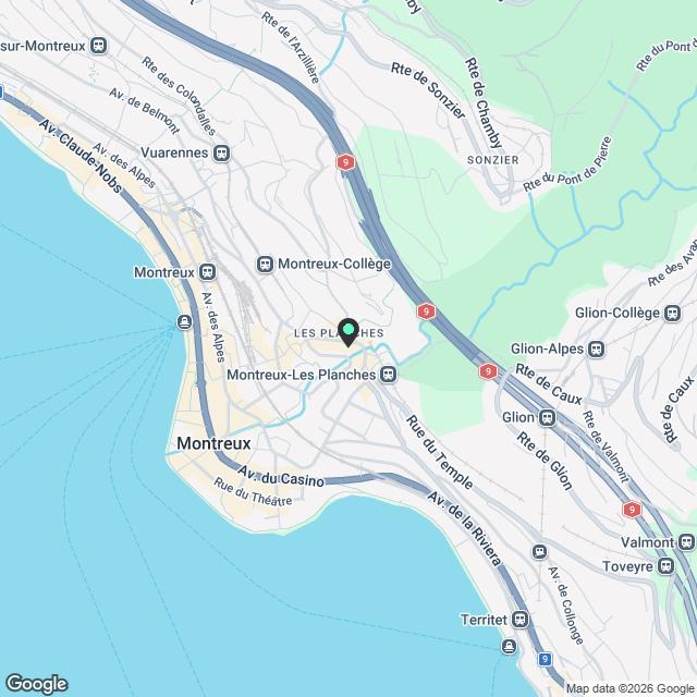 Appartement neuf de 3,5 pièces avec une jolie vue à Montreux - Karte