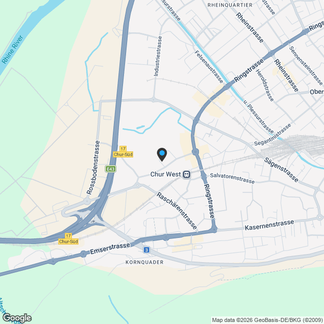 Chur - 5½-Zimmerwohnung im Neubau «CHURAVITA» - Karte