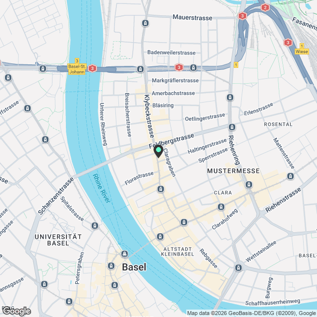 Helle 2.5-Zimmer-Wohnung mit Balkon nahe dem Rhein – Nachmieter gesucht - Karte