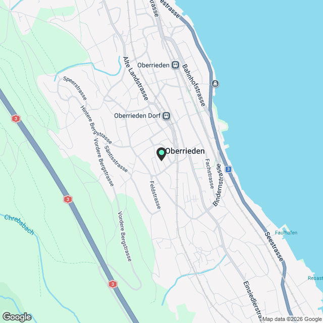Modernes Studio mit Seesicht, Balkon und Toplage  nur 5 Gehminuten zum Bahnhof Oberrieden - Karte