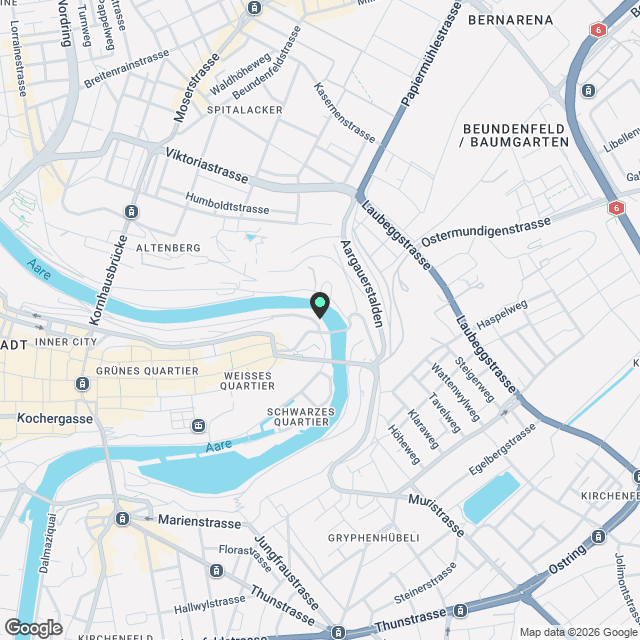 Exklusives Wohnen direkt an der Aare! Zu vermieten 3.5 Duplexwohnung - Karte