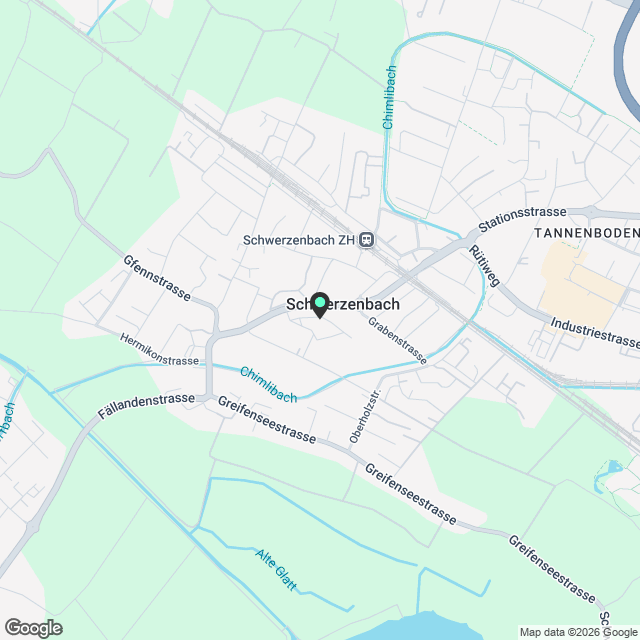 Helles WG-Zimmer im frisch renovierten Bauernhaus in Schwerzenbach "Villa Kunterbunt 2.0" - Karte
