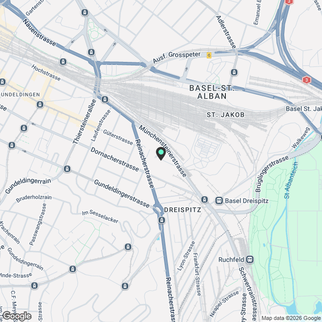Wohnen direkt am Rhein (St. Alban-Tal) - Karte