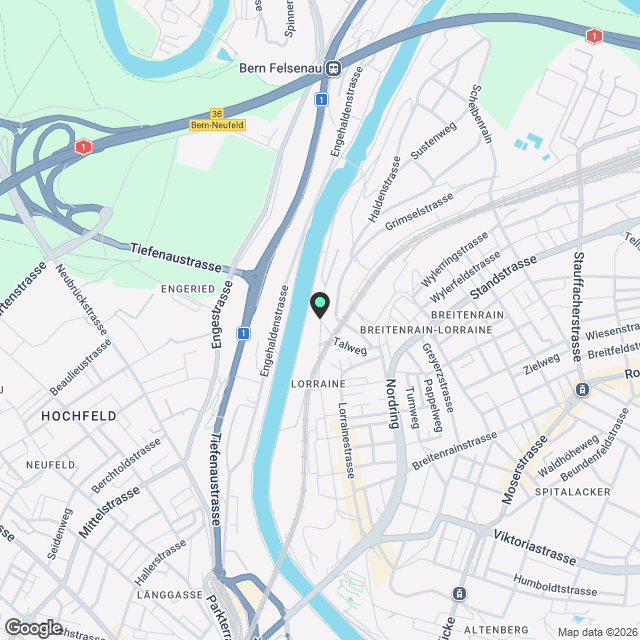 Charmante 2.5-Zimmer-Neubauwohnung in Bern-Lorraine - Karte