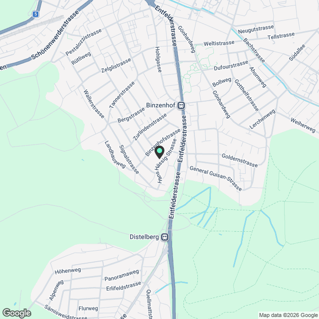 Attraktive 3.5-Zimmerwohnung im ruhigen Binzenhofquartier - Karte