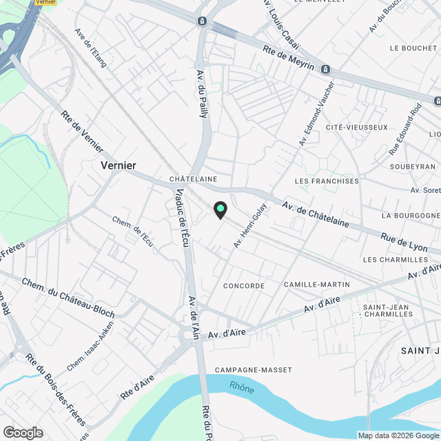 RARE - Attique neuf 5 pièces, Terrasse 70m2, parking voiture et moto - Châtelaine, 1219 - Karte