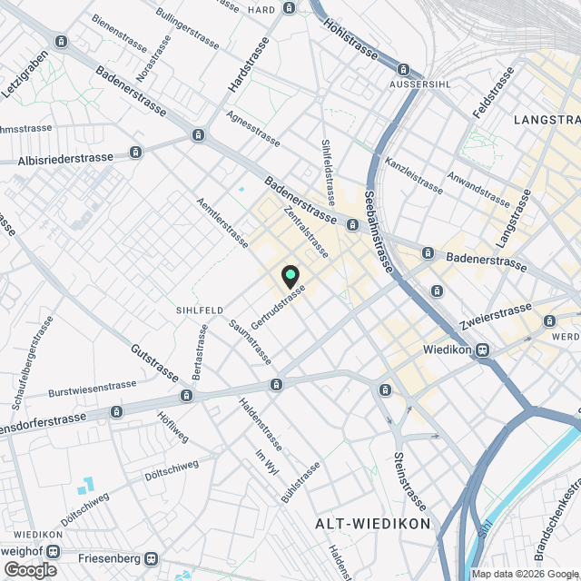 1 ,5 Zimmer-Wohnung in Zürich - Karte