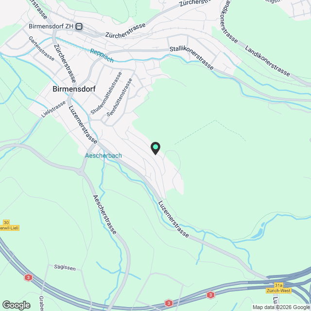 Einzigartige 4.5-Zimmer Maisonette-Attika-Wohnung in Birmensdorf ZH - Karte