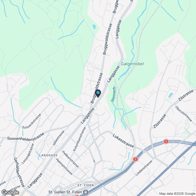 Neubauprojekt an der Langgasse 129, St. Gallen – Modernes Wohnen mit Stil - Karte