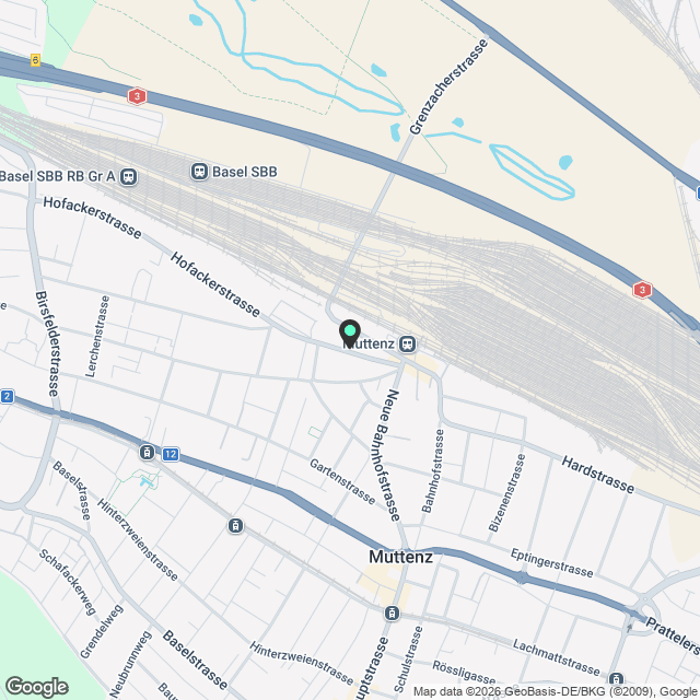 Ihr neues Zuhause nahe Bahnhof Muttenz und FHNW - Karte