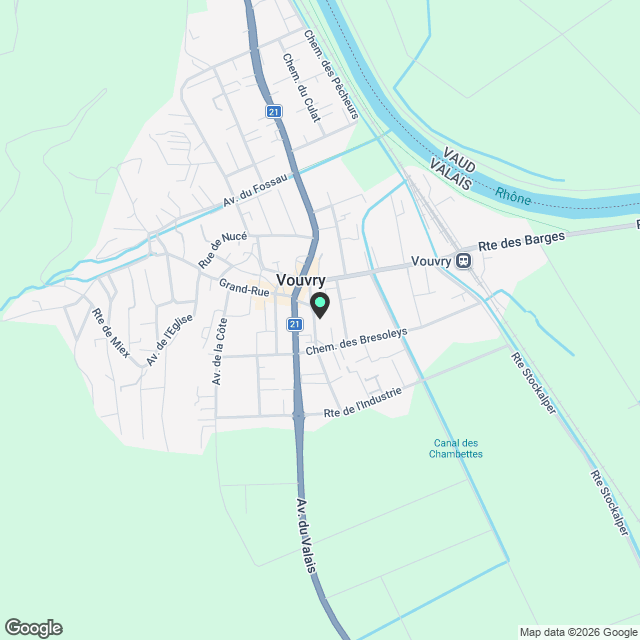 Location 4.5 pcs PPE Bellevue Vouvry - Karte
