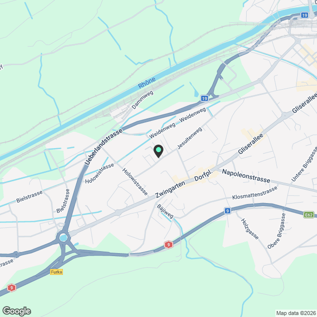 Exklusive 5.5-Zimmer-Attikawohnung mit Panoramaterrasse in Glis - Karte
