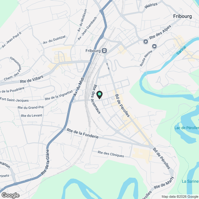 Appartement de 2.5 pièces fraichement rénové au centre de Fribourg - Karte