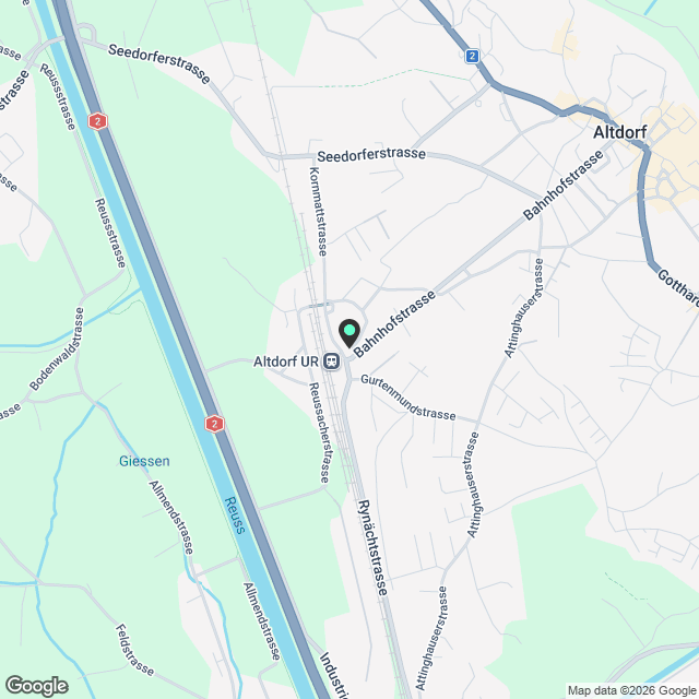 Lagerfläche direkt am Bahnhof Altdorf - Karte