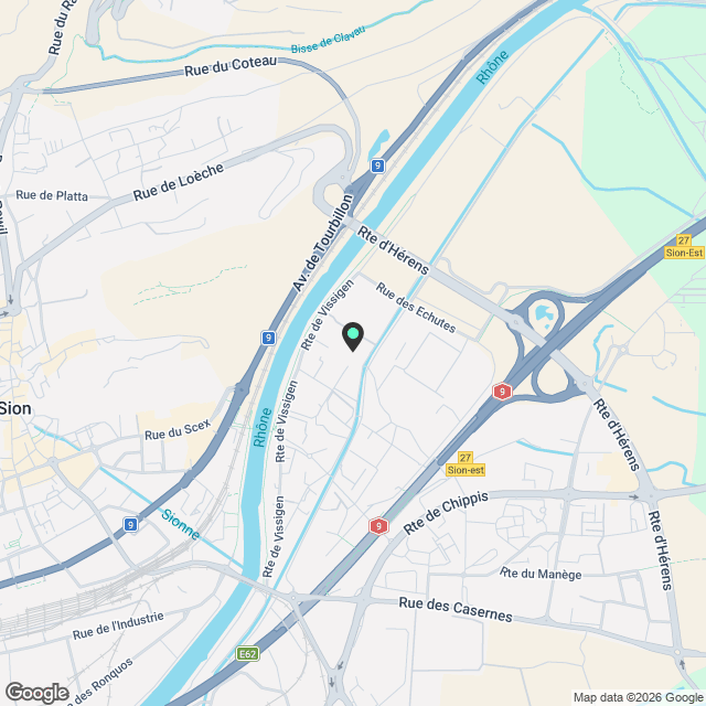 Appartement neuf et lumineux de 3,5 pièces avec balcon et parking à Sion – Promenade du Canal 69 - Karte