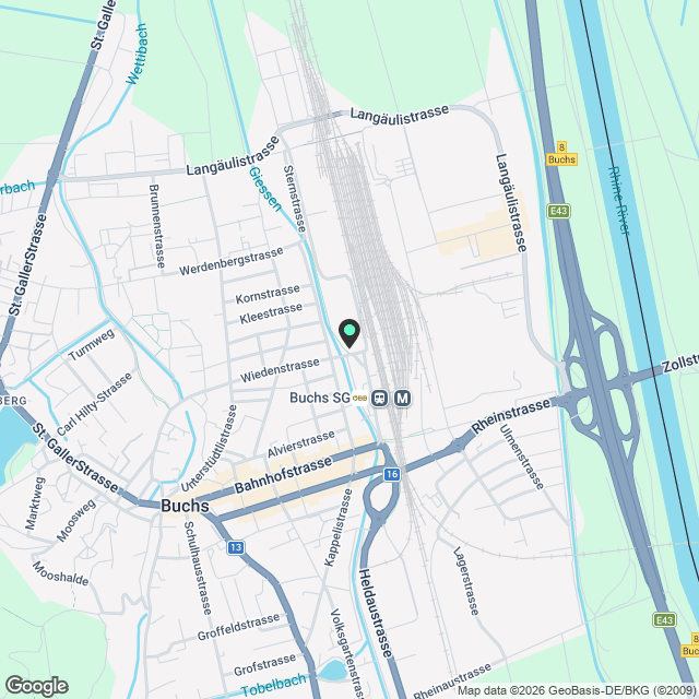 4 1/2-Zimmer-Wohnung - Überbauung "Rheincity Buchs" - Karte