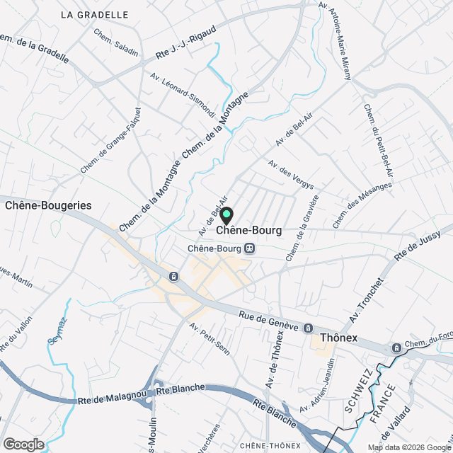 Wohnung zur Miete, Chêne-Bourg (Chêne-Bourg, Schweiz) - Karte