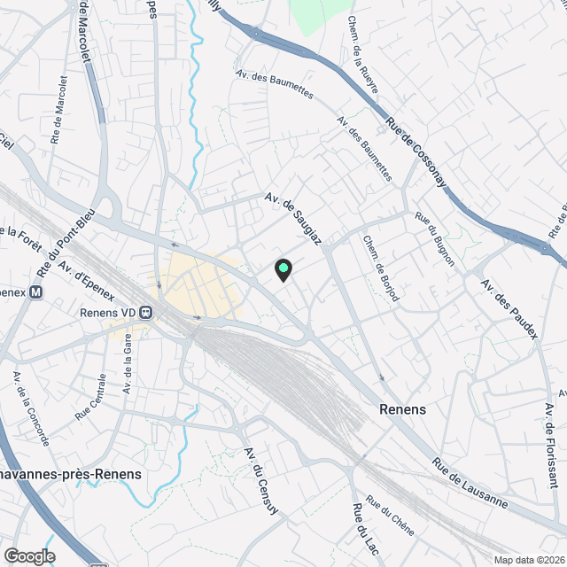 À louer grand 2.5 p neuf avec jardin à deux pas de la gare - Karte