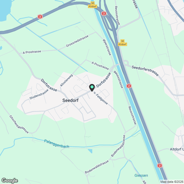 Zwyssigmatte Seedorf – zentral. modern. naturnah. - Karte