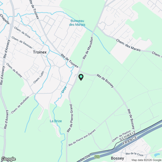 Charmant appartement en attique de 3 pièces à Troinex - Karte