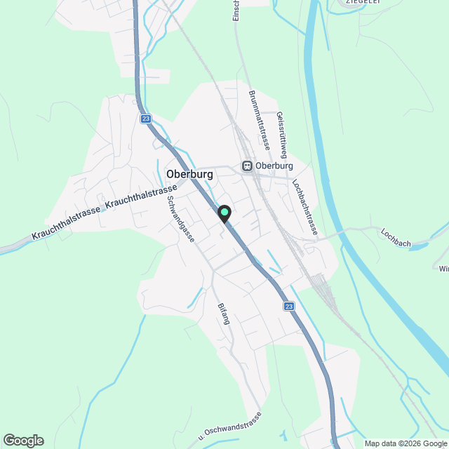 Grosse 2 1/2 Zimmerwohnungen 1St. rechts zu vermieten in Oberburg - Karte