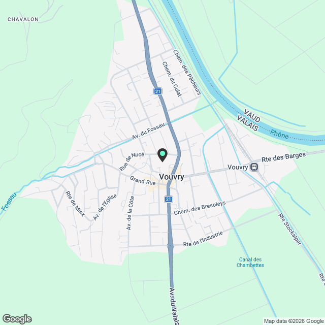 Vouvry - Appartement de 4.5 pièces - Résidence le Bourg - Lot B2.13 - Karte