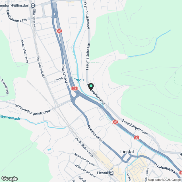 Moderne 2.5-Zimmer-Wohnung im Neubau in Liestal - Karte