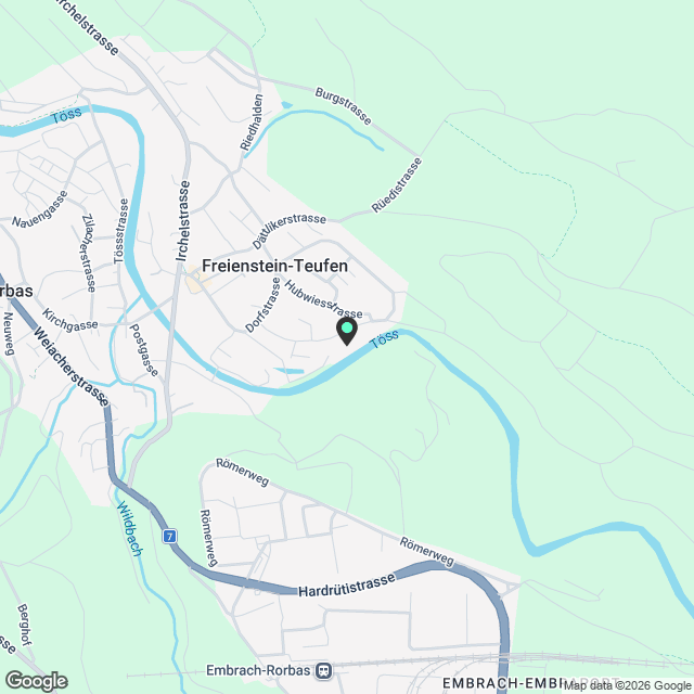 Wohnen am Fluss: Hochwertige 3.5-Zimmer-Neubauwohnung mit grossem Balkon und Traum-Aussicht - Karte