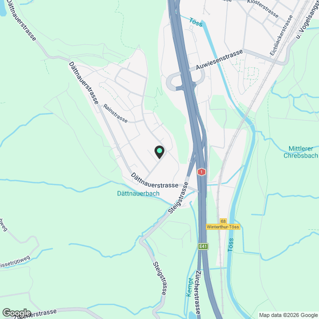 Modern Wohnen in Winterthur-Dättnau - Karte