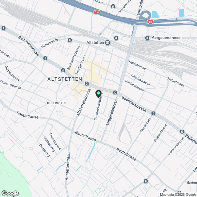 ERSTVERMIETUNG 3- Zimmerwohnung EG, 8048 Zürich zu vermieten - Karte