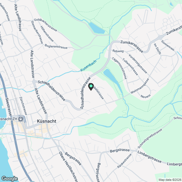 Charmante 2.5-Zimmer-Wohnung an der Alten Landstrasse in Küsnacht ZH - Karte