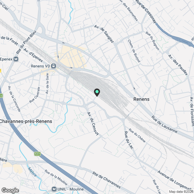Reprise de bail – Studio XL meublé 37m² – Silo Bleu, Renens – vue Léman & montagnes - Karte