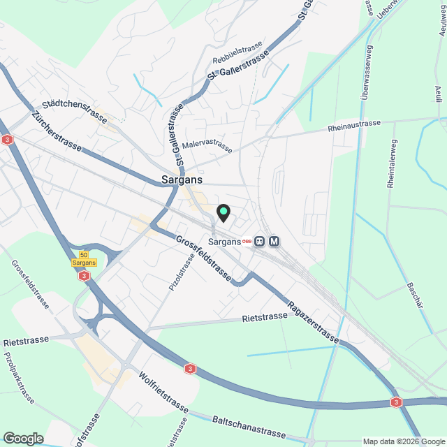 3.5 Zimmerwohnung in Sargans - Karte