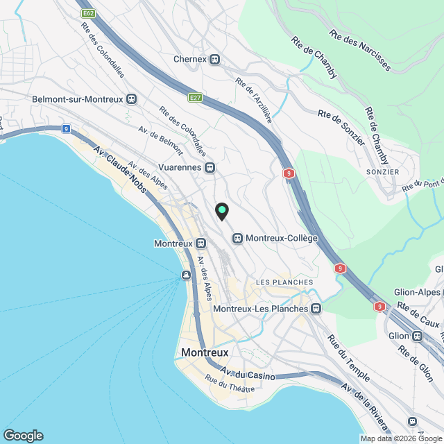 Charmant appartement de 2 pièces avec vue panoramique à Montreux - Karte