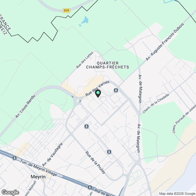 App. dernier étage à Meyrin - Karte